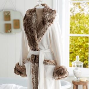 Hooded Faux Fur Robe